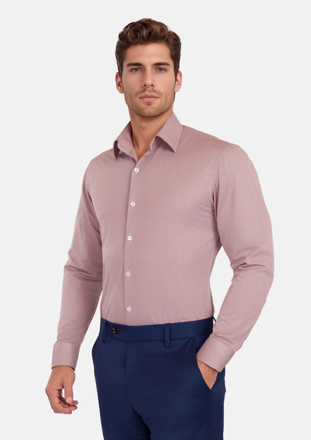 Textured Burgundy Shirt - SARTORO