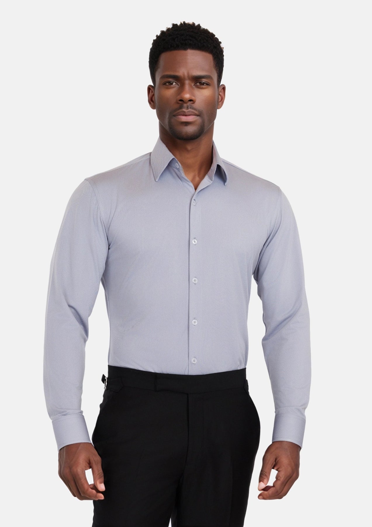 Textured Flint Gray Shirt - SARTORO