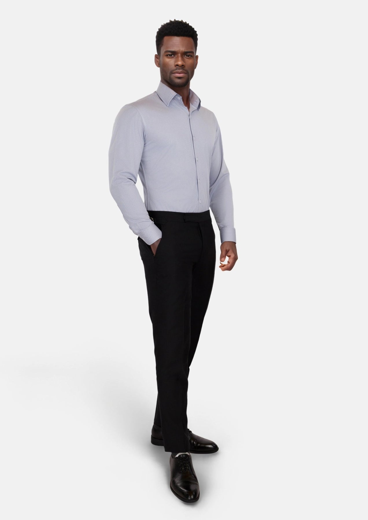 Textured Flint Gray Shirt - SARTORO