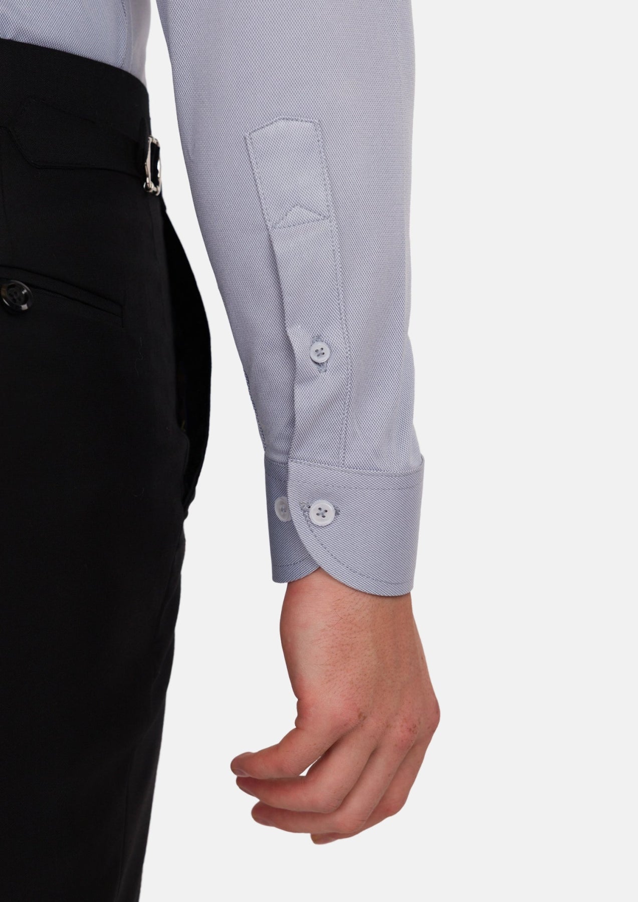 Textured Flint Gray Shirt - SARTORO