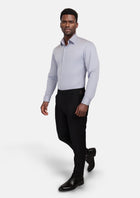 Textured Flint Gray Shirt - SARTORO796