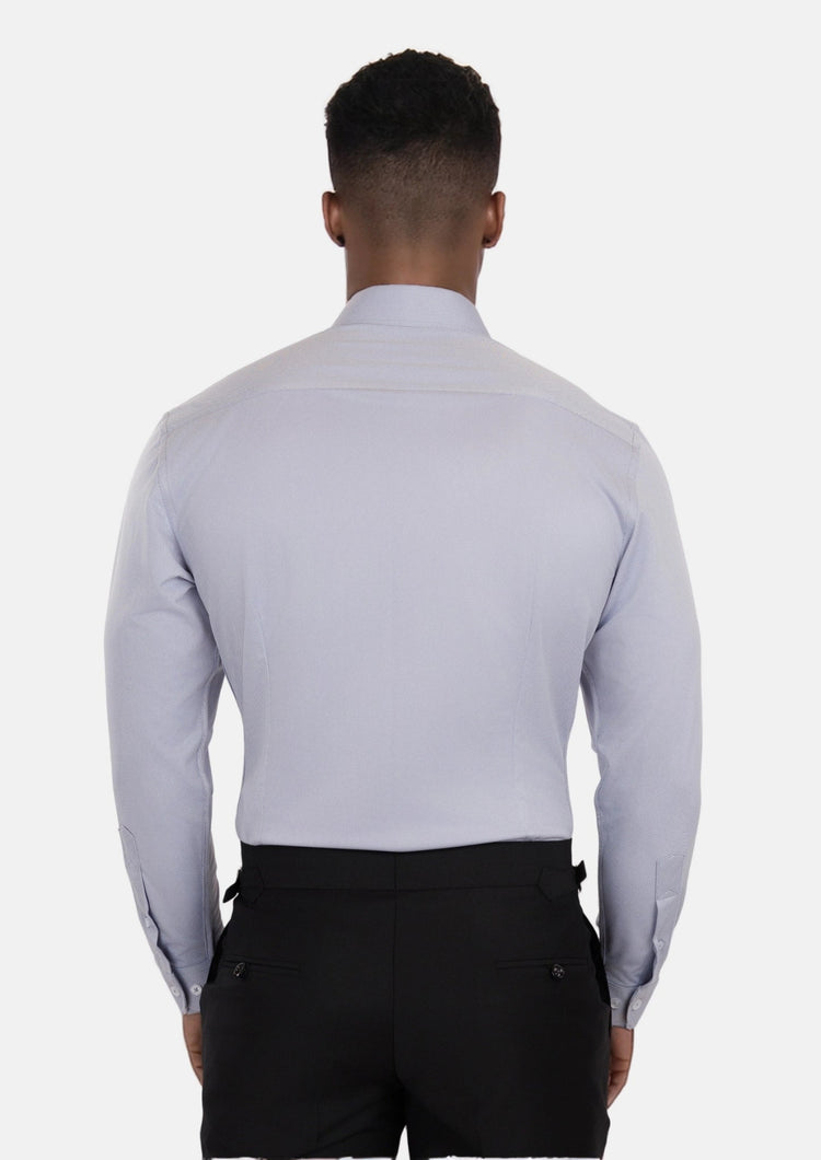 Textured Flint Gray Shirt - SARTORO242