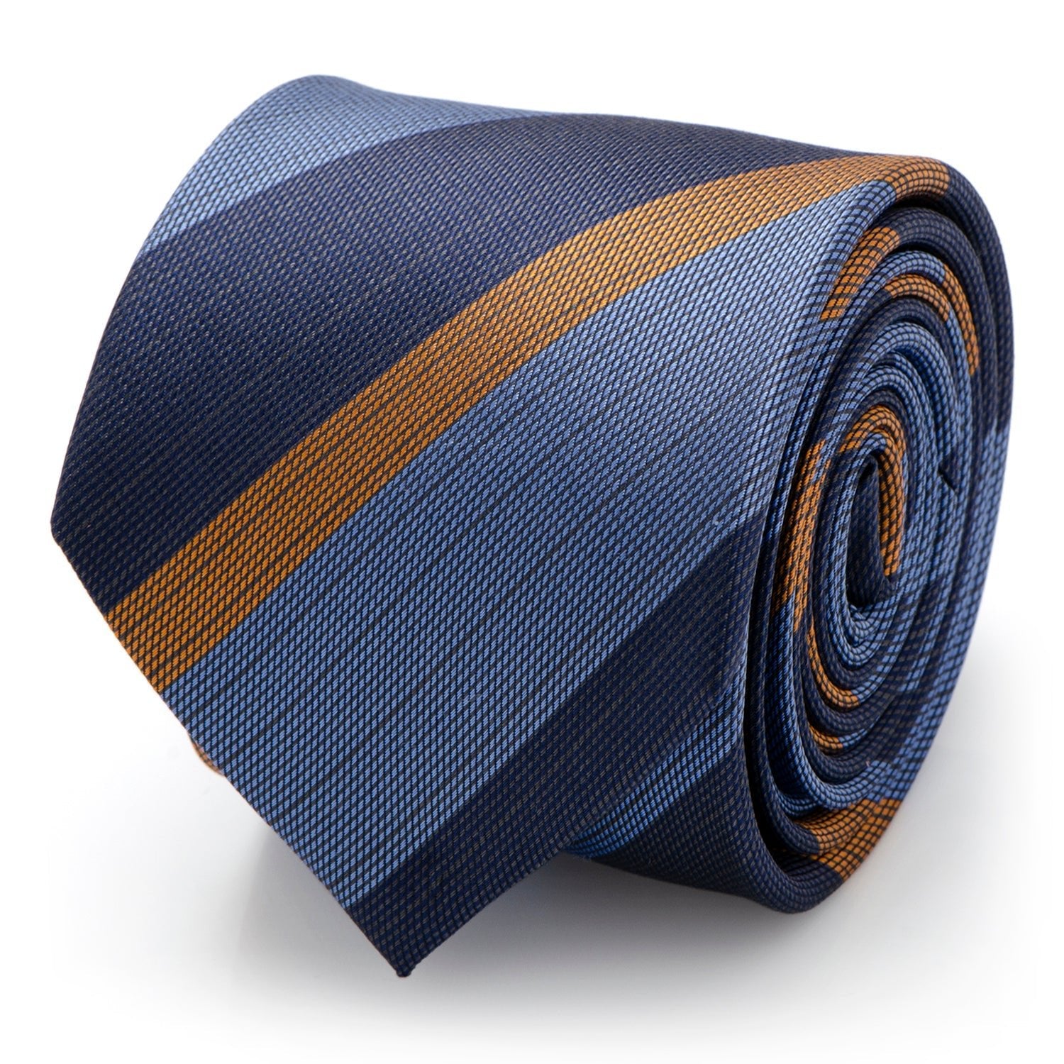 The Andrew Tie (Blue Orange Stripe Men's Tie)323