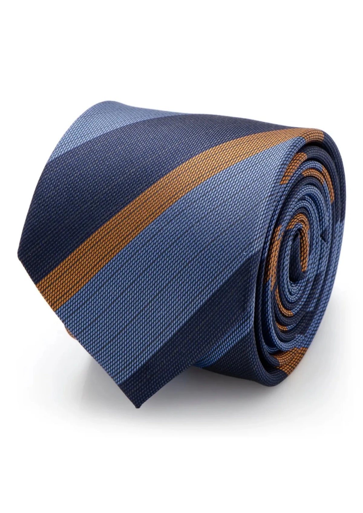 The Andrew Tie (Blue Orange Stripe Men's Tie)785