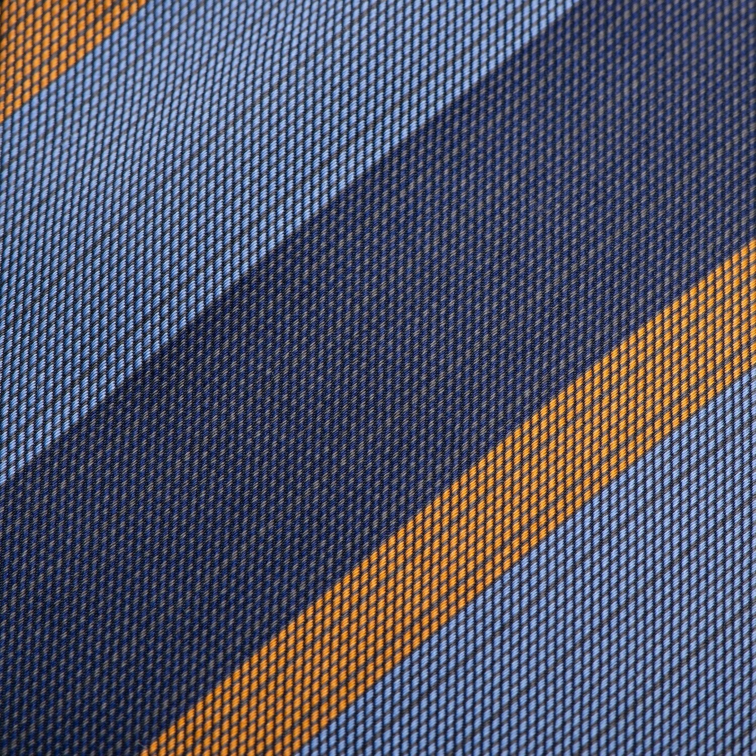 The Andrew Tie (Blue Orange Stripe Men's Tie) - SARTORO846