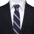The Travis Tie (Navy Pink Stripe Men's Tie) - SARTORO431