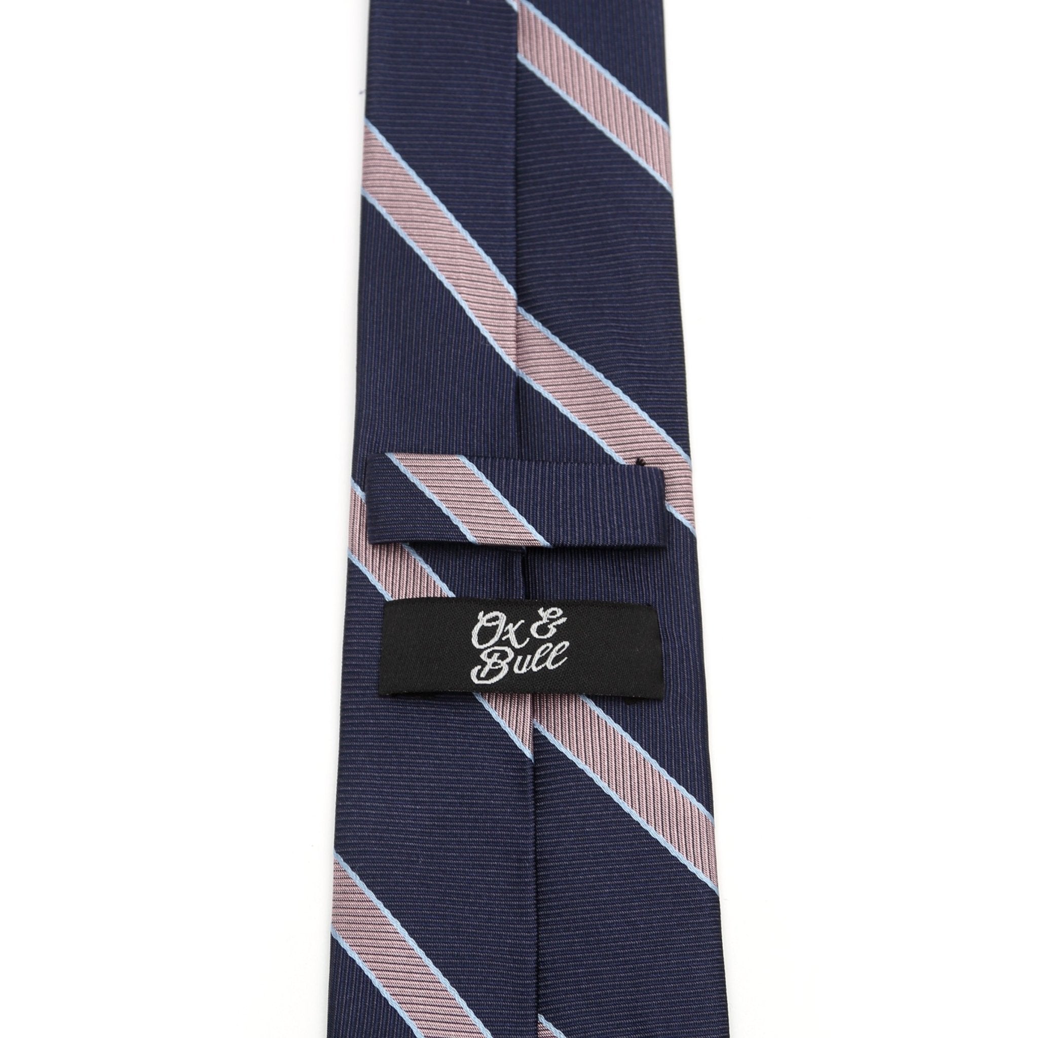The Travis Tie (Navy Pink Stripe Men's Tie) - SARTORO857