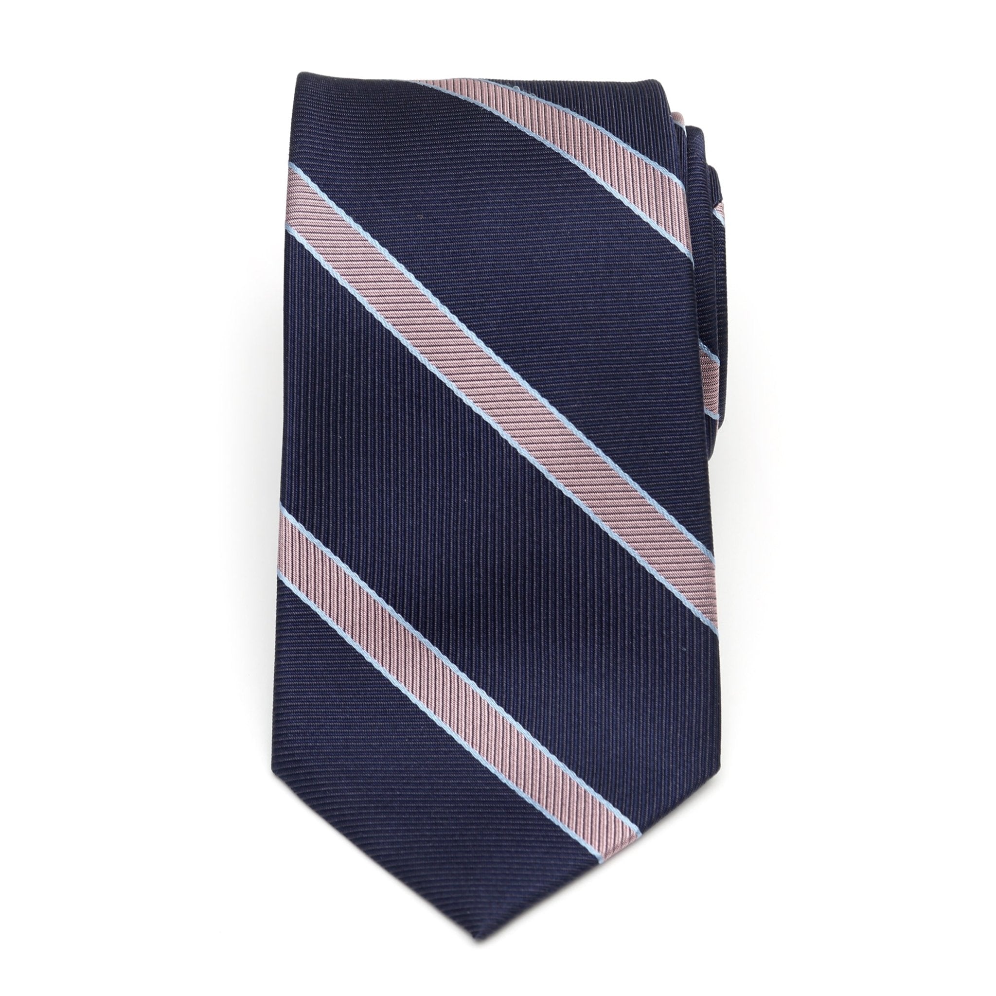 The Travis Tie (Navy Pink Stripe Men's Tie) - SARTORO249