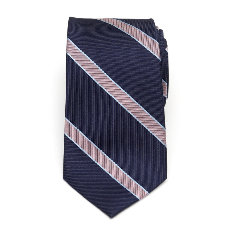 The Travis Tie (Navy Pink Stripe Men's Tie) - SARTORO469