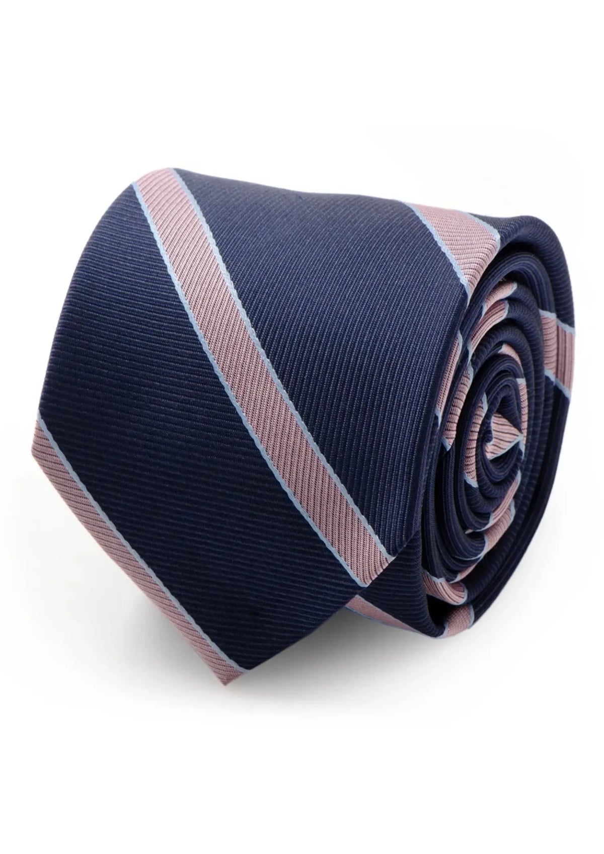 The Travis Tie (Navy Pink Stripe Men's Tie)188
