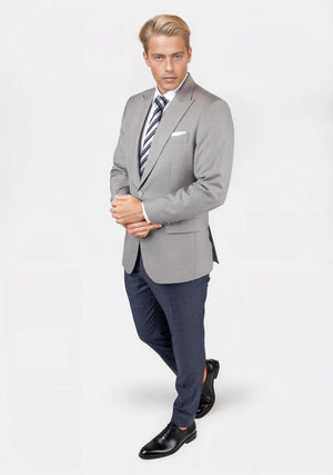 Thompson Harbor Grey Sharkskin Jacket - SARTORO