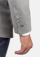 Thompson Harbor Grey Sharkskin Jacket - SARTORO489