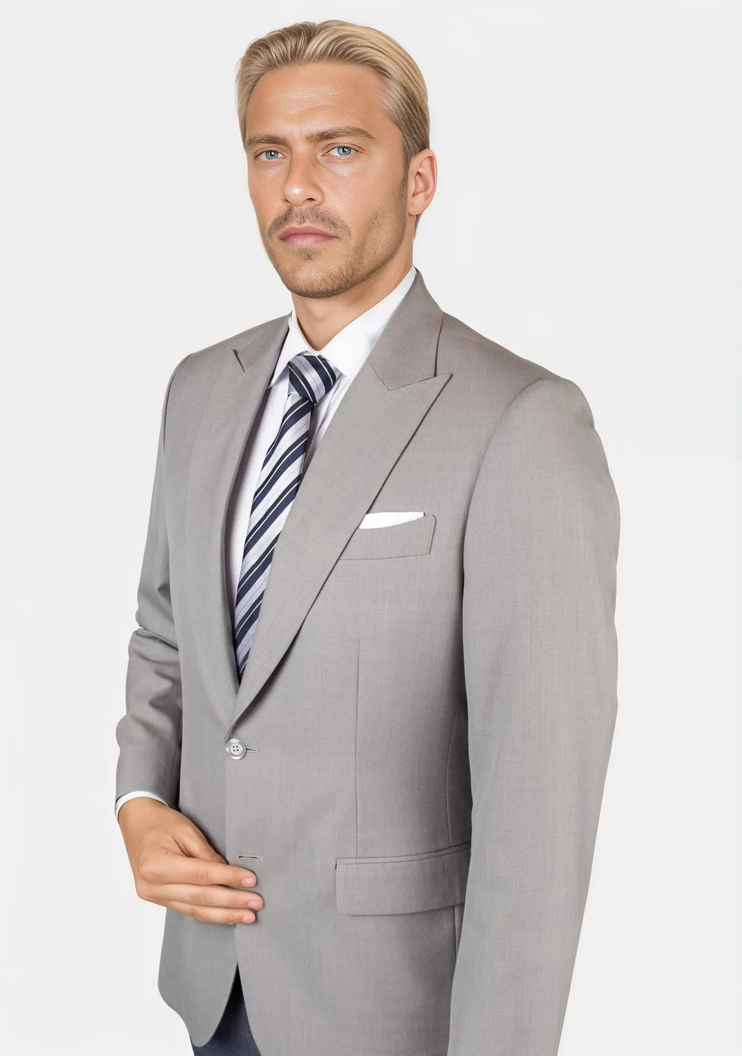 Thompson Harbor Grey Sharkskin Jacket - SARTORO