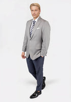 Thompson Harbor Grey Sharkskin Jacket - SARTORO359