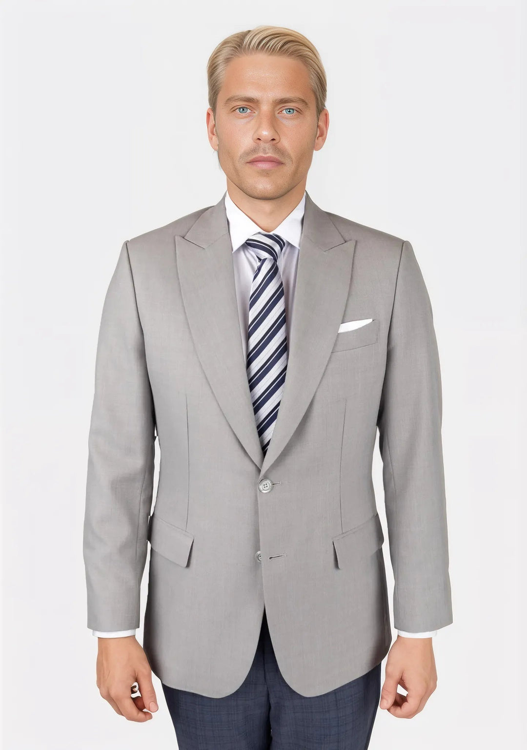 Thompson Harbor Grey Sharkskin Jacket - SARTORO