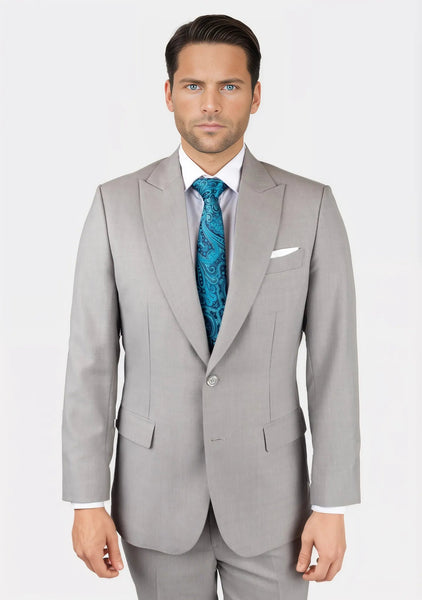 Thompson Harbor Grey Sharkskin Suit - SARTORO