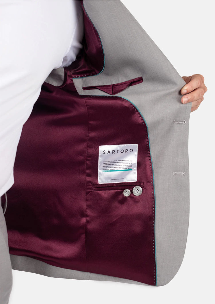 Thompson Harbor Grey Sharkskin Suit - SARTORO271