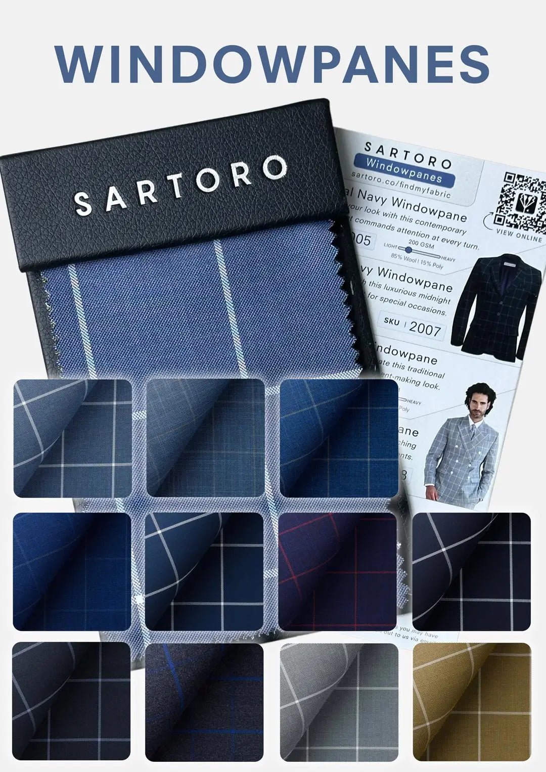 Top Windowpanes Swatch Set - SARTORO