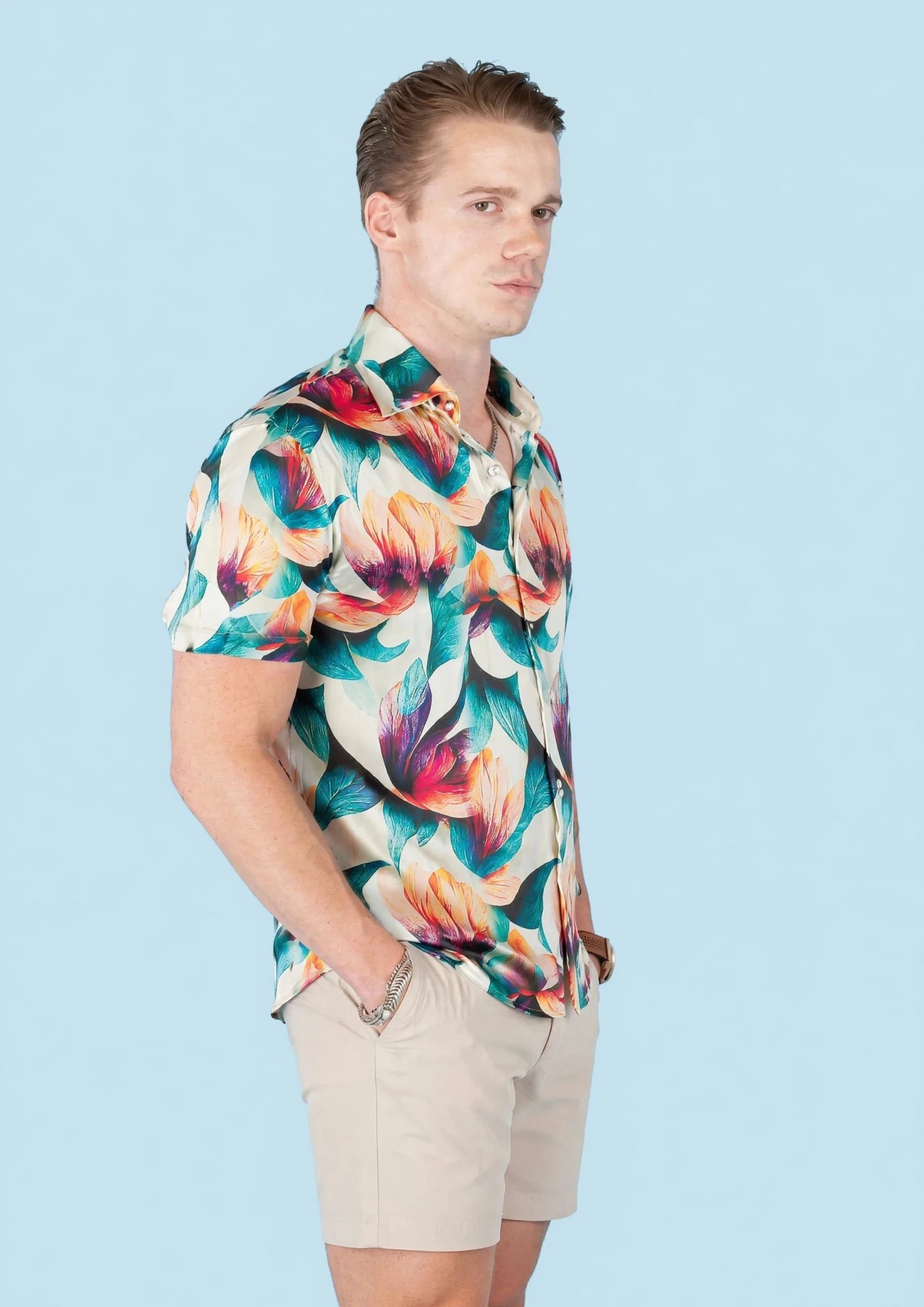 Tropic Lotus Silk Shirt - SARTORO891