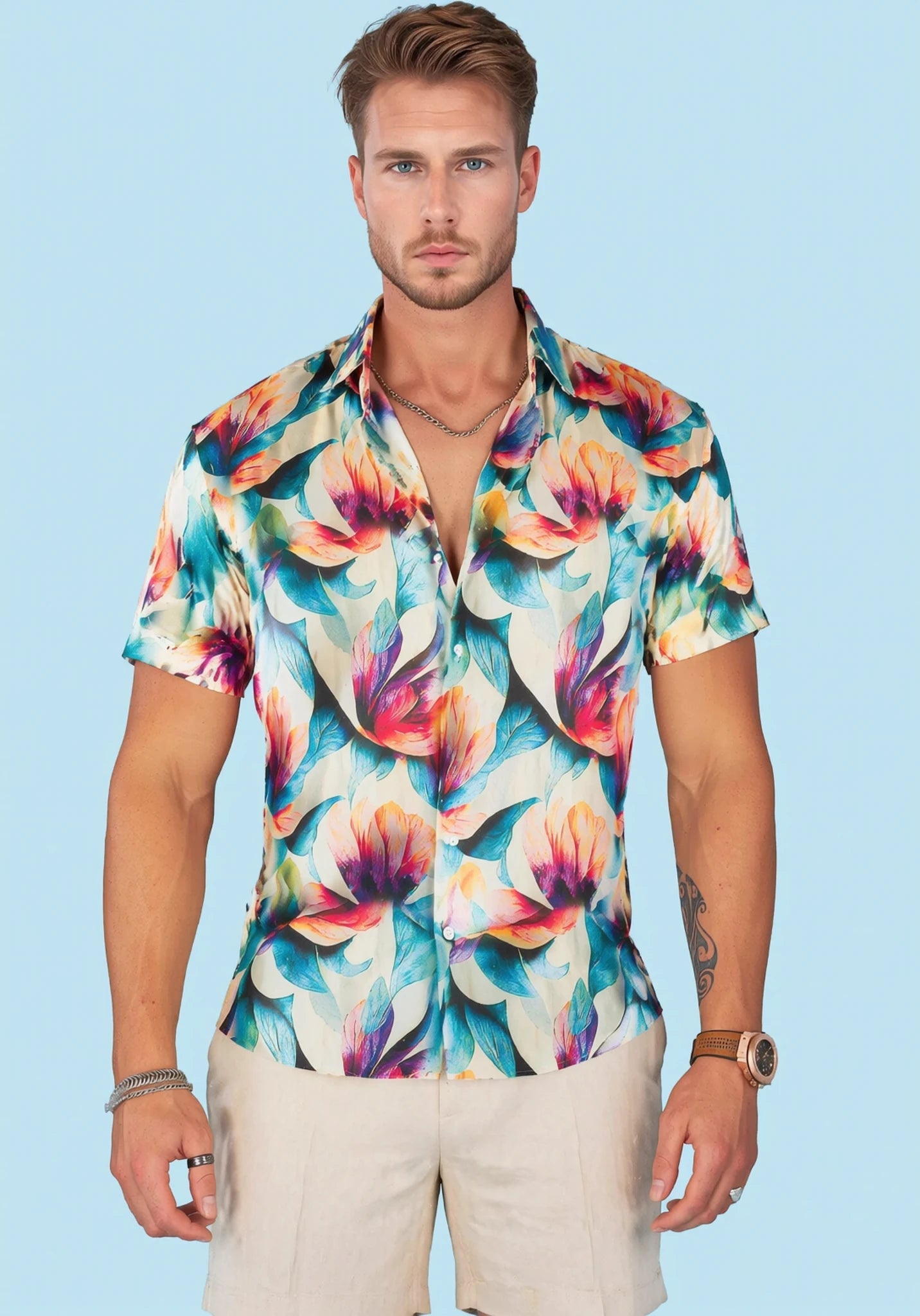 Tropic Lotus Silk Shirt174