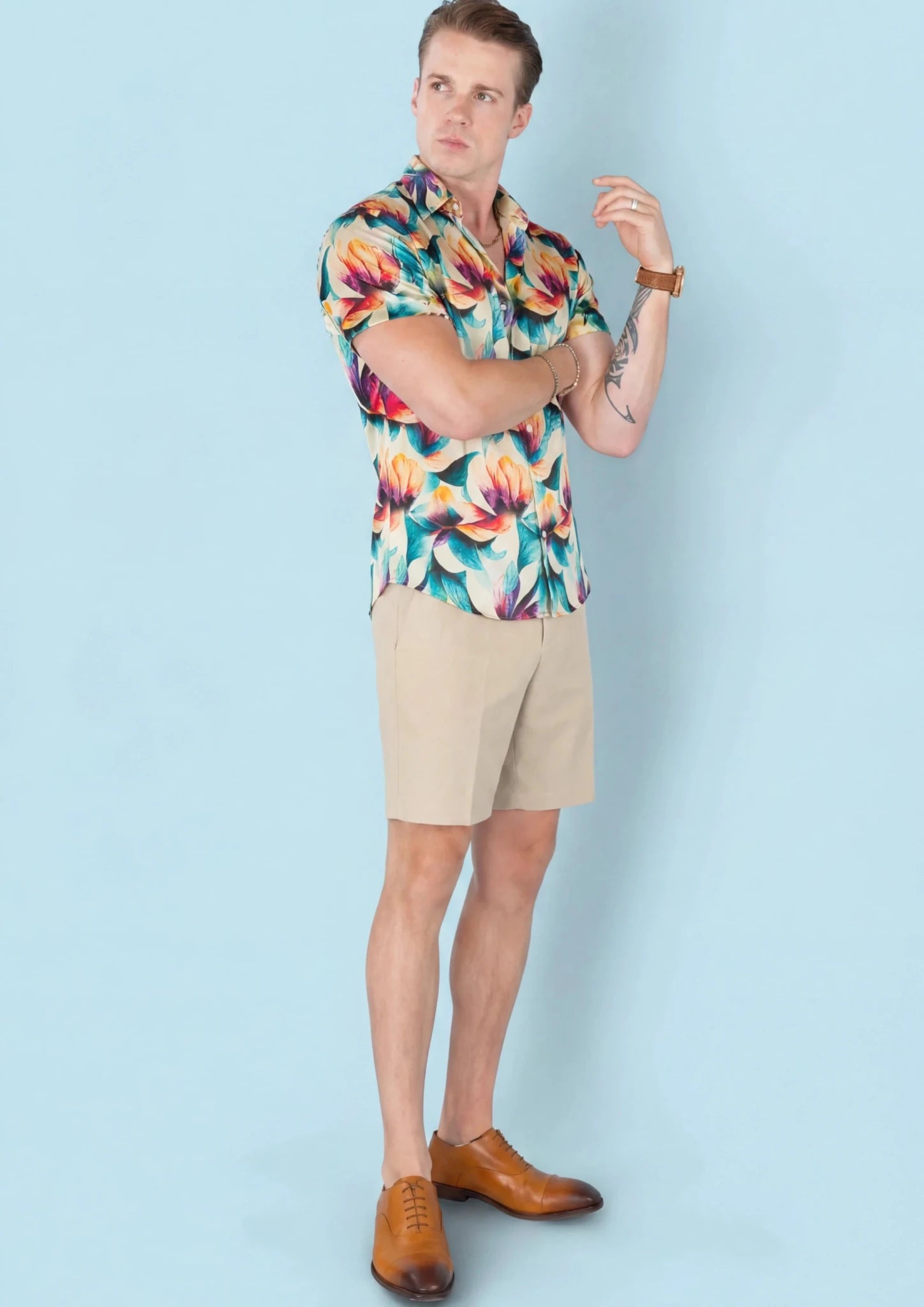 Tropic Lotus Silk Shirt - SARTORO9