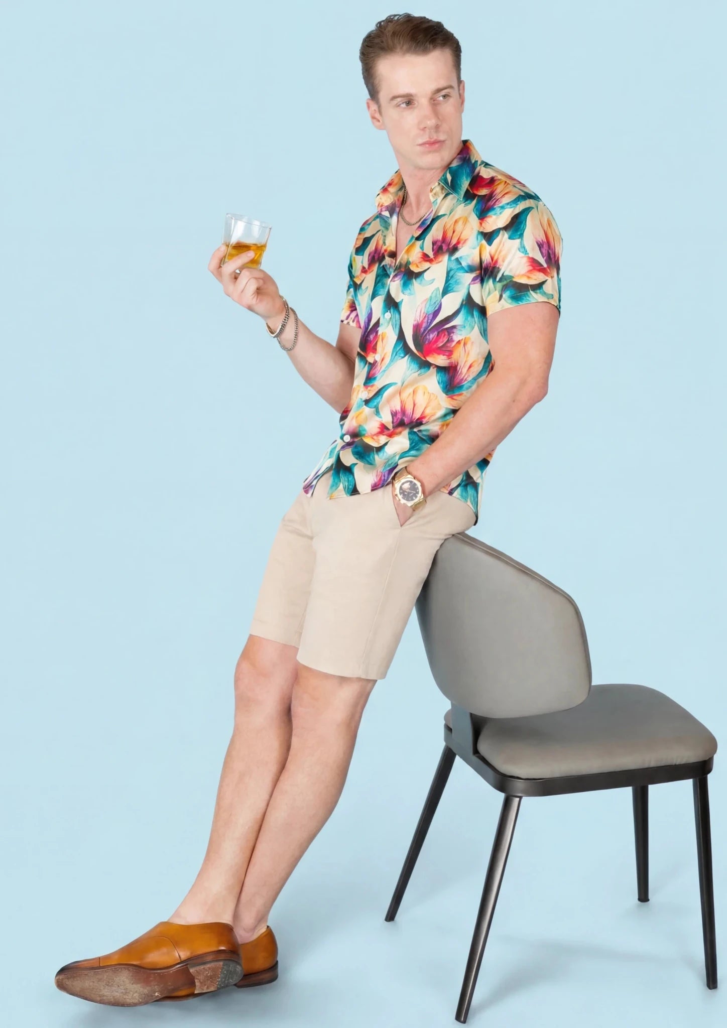 Tropic Lotus Silk Shirt - SARTORO390