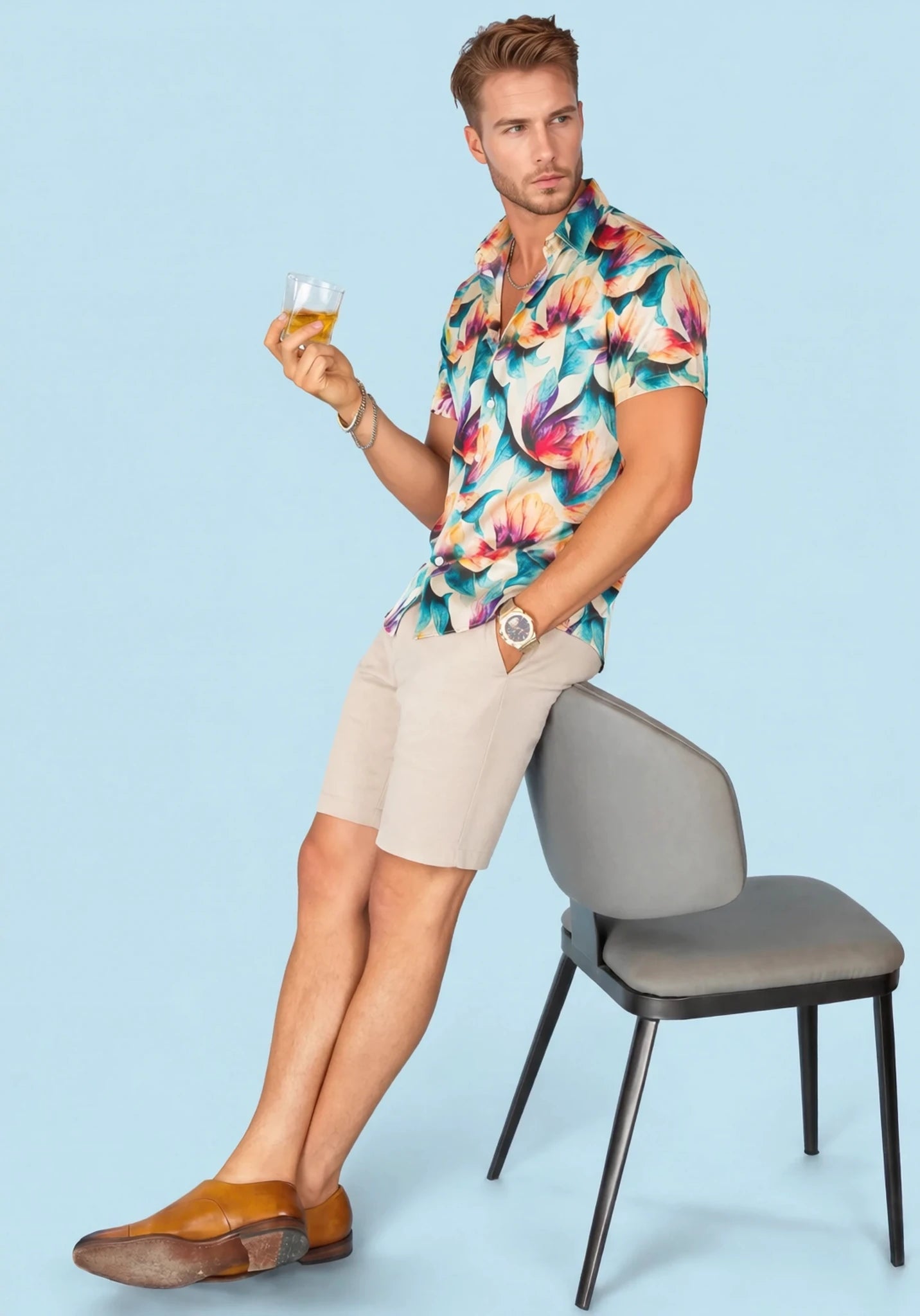 Tropic Lotus Silk Shirt - SARTORO376