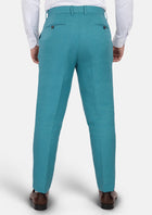 Turkish Blue Linen Pants - SARTORO380