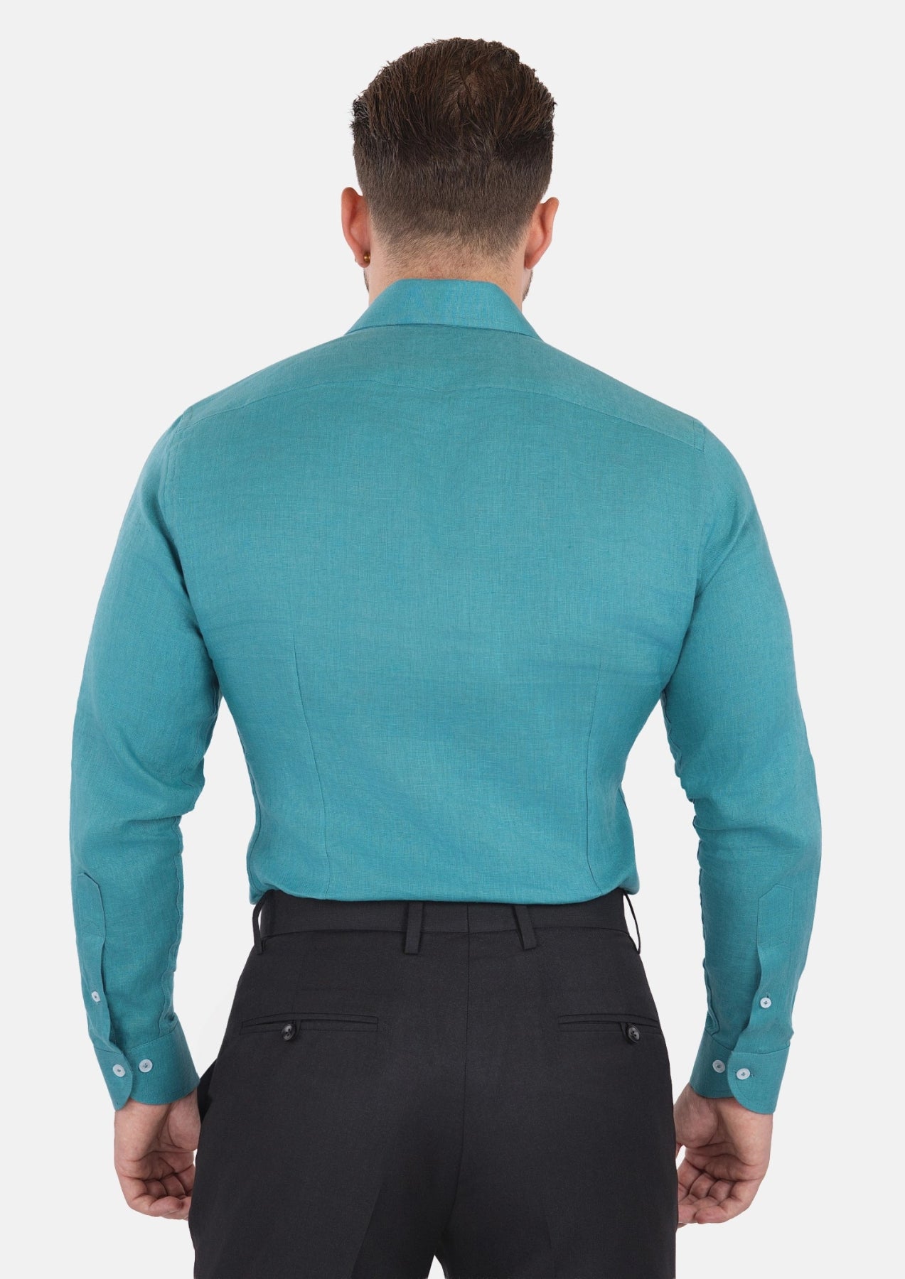 Turkish Blue Linen Shirt - SARTORO