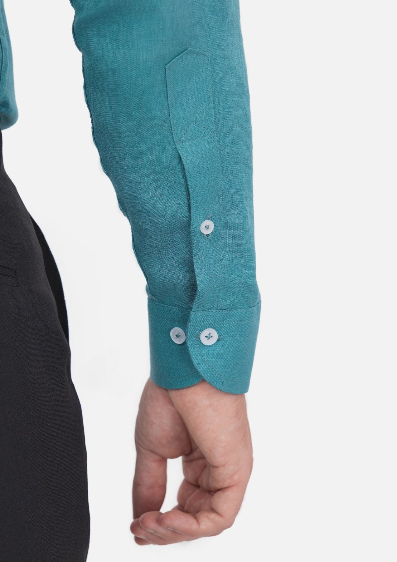 Turkish Blue Linen Shirt - SARTORO