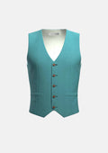 Turkish Blue Linen Vest - SARTORO