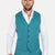 Turkish Blue Linen Vest - SARTORO