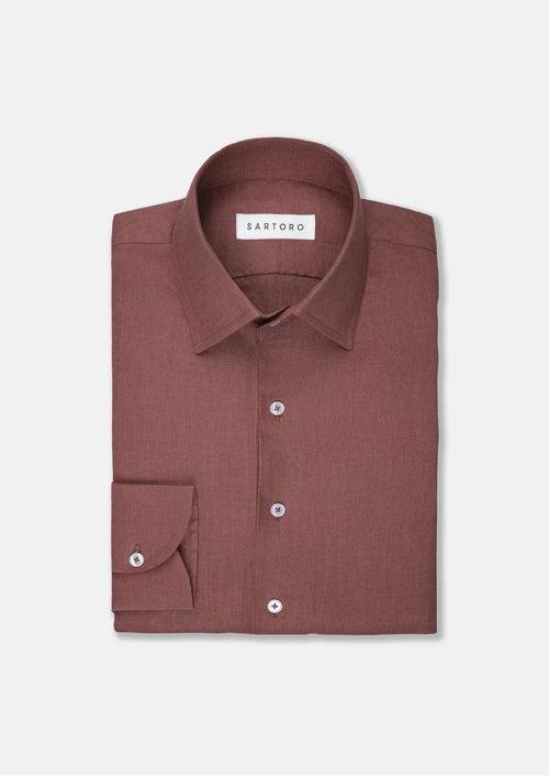Tuscan Red Linen Shirt - SARTORO