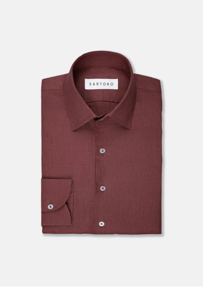 Tuscan Red Linen Shirt - SARTORO