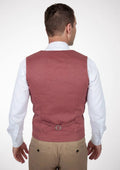Tuscan Red Linen Vest - SARTORO