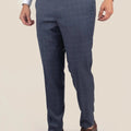 Twilight Blue Plaid Pants - SARTORO