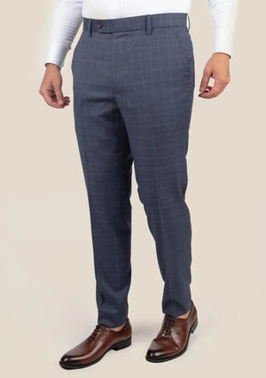 Twilight Blue Plaid Pants