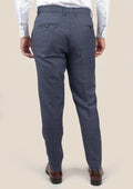 Twilight Blue Plaid Pants - SARTORO