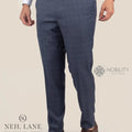 Twilight Blue Plaid Pants - SARTORO