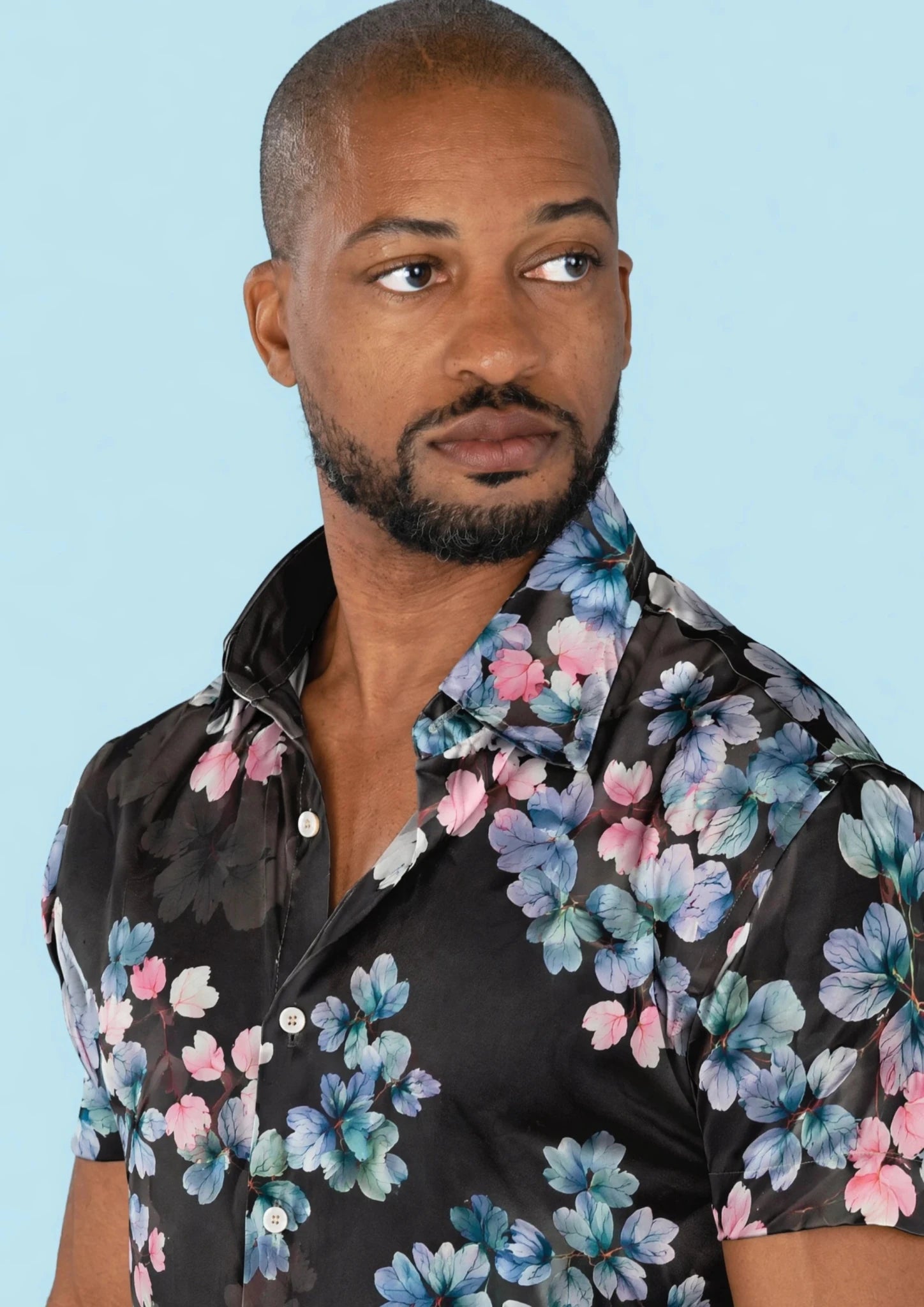 Twilight Garden Silk Shirt - SARTORO590