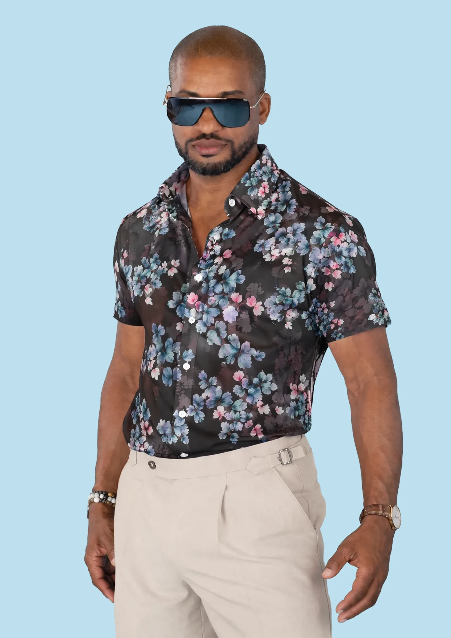 Twilight Garden Silk Shirt - SARTORO7