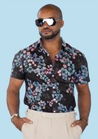 Twilight Garden Silk Shirt - SARTORO556