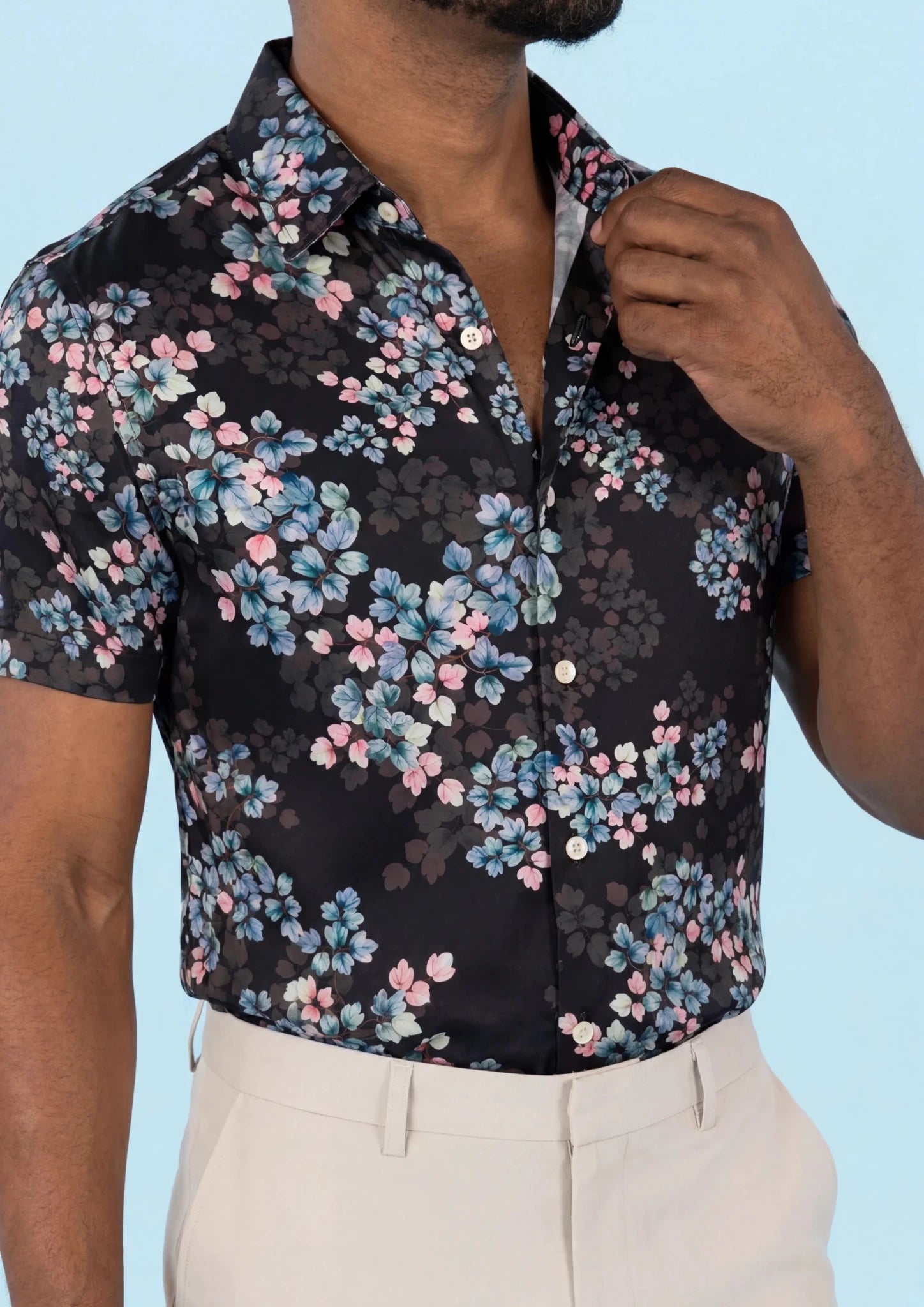 Twilight Garden Silk Shirt - SARTORO88