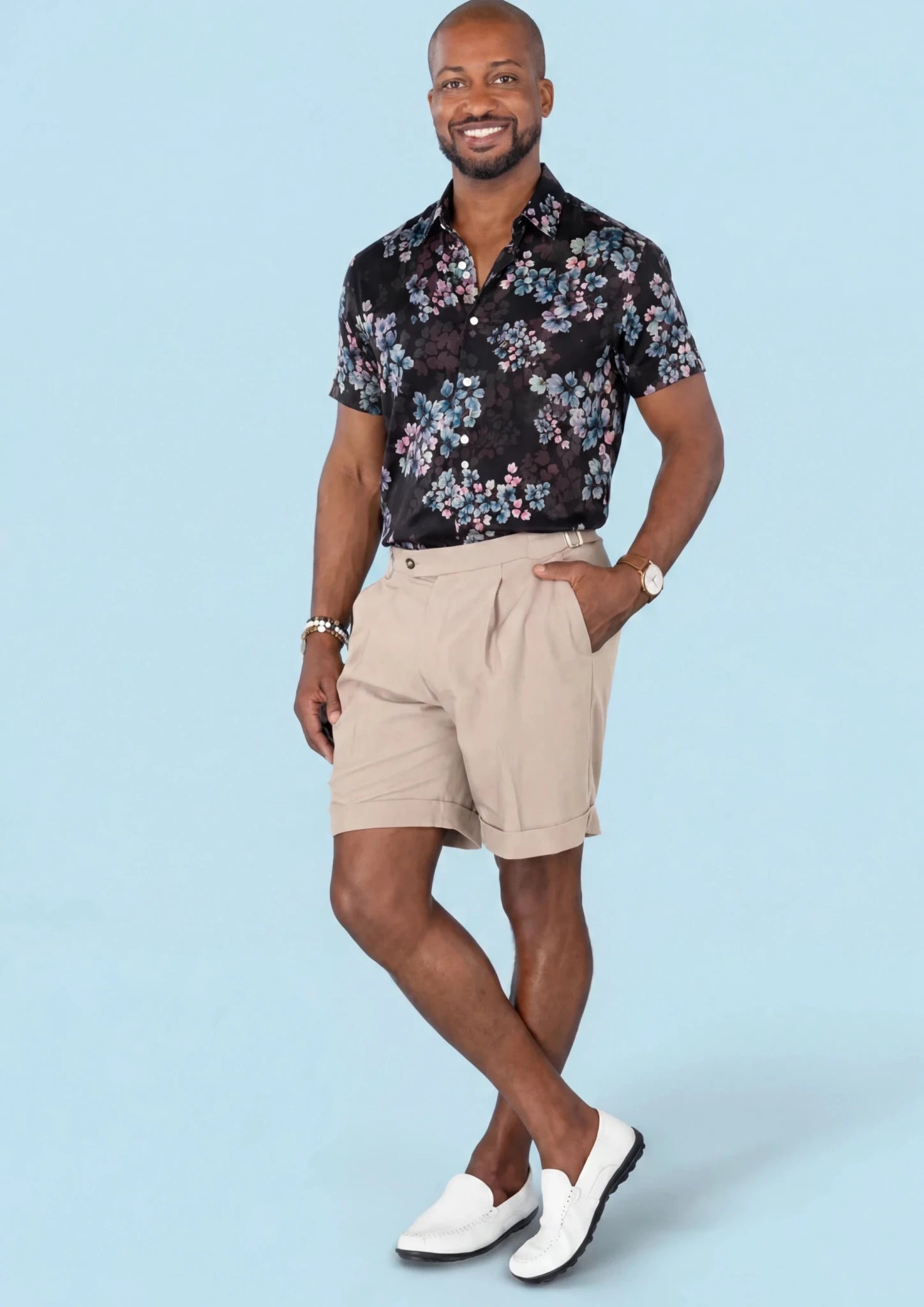 Twilight Garden Silk Shirt - SARTORO50