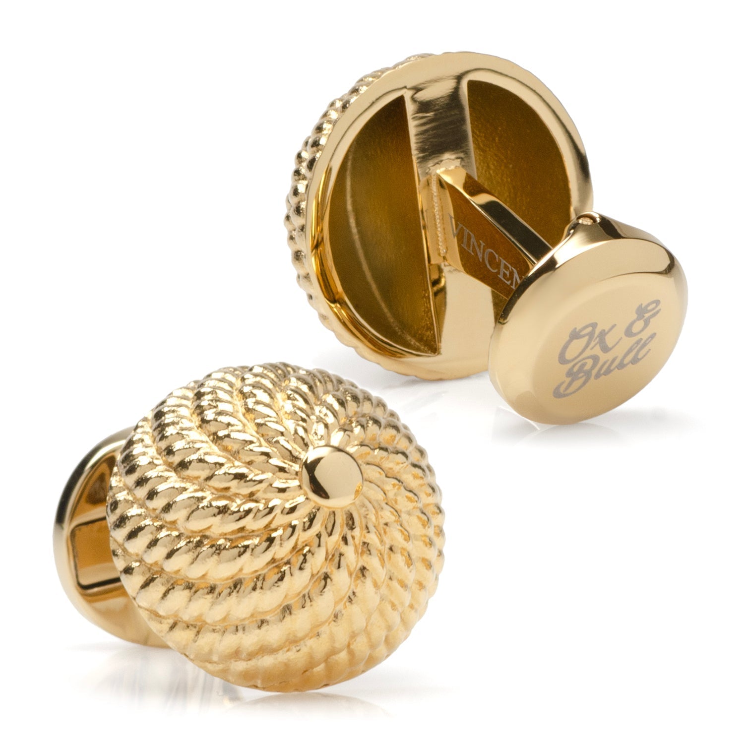 VDP 3D Colony Gold Stainless Cufflinks - SARTORO349