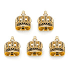 VDP 3D Crown Royal Gold Stainless Studs - SARTORO868