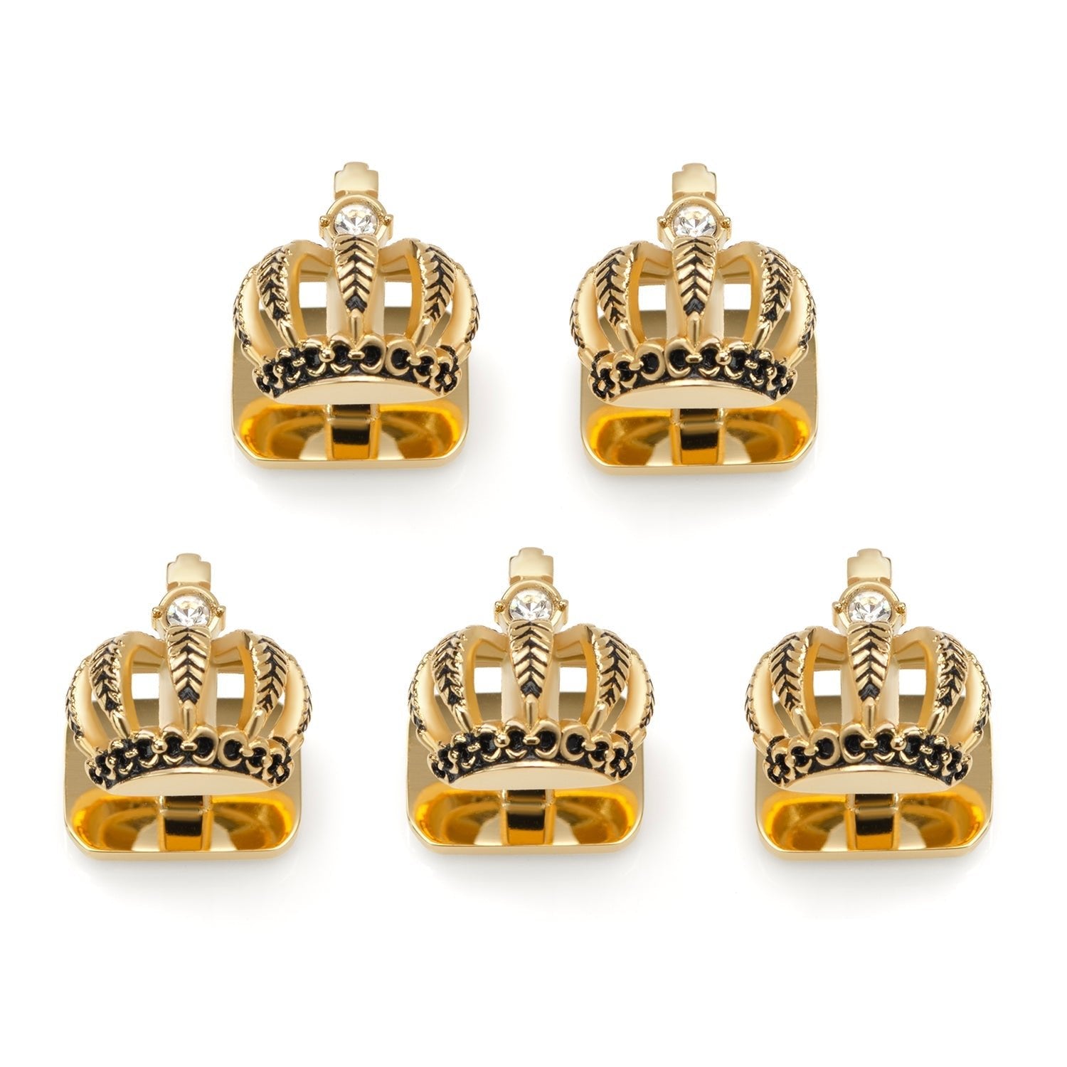 VDP 3D Crown Royal Gold Stainless Studs596