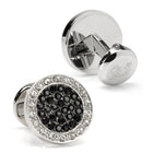 VDP White & Black Pave Crystals Cufflinks - SARTORO476