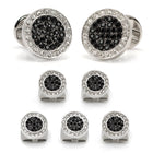 VDP White & Black Pave Crystals Stud Set - SARTORO420