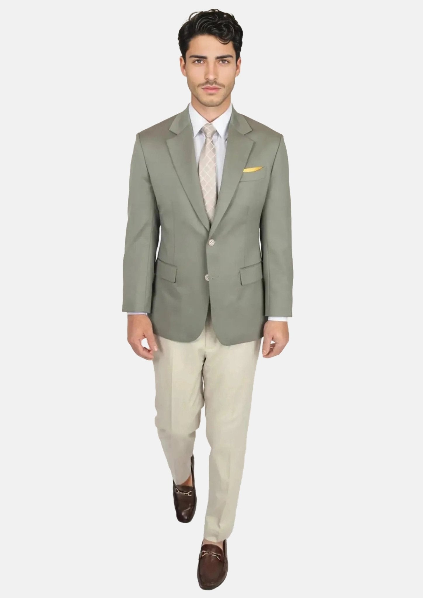 Verona Sage Twill Jacket - SARTORO627